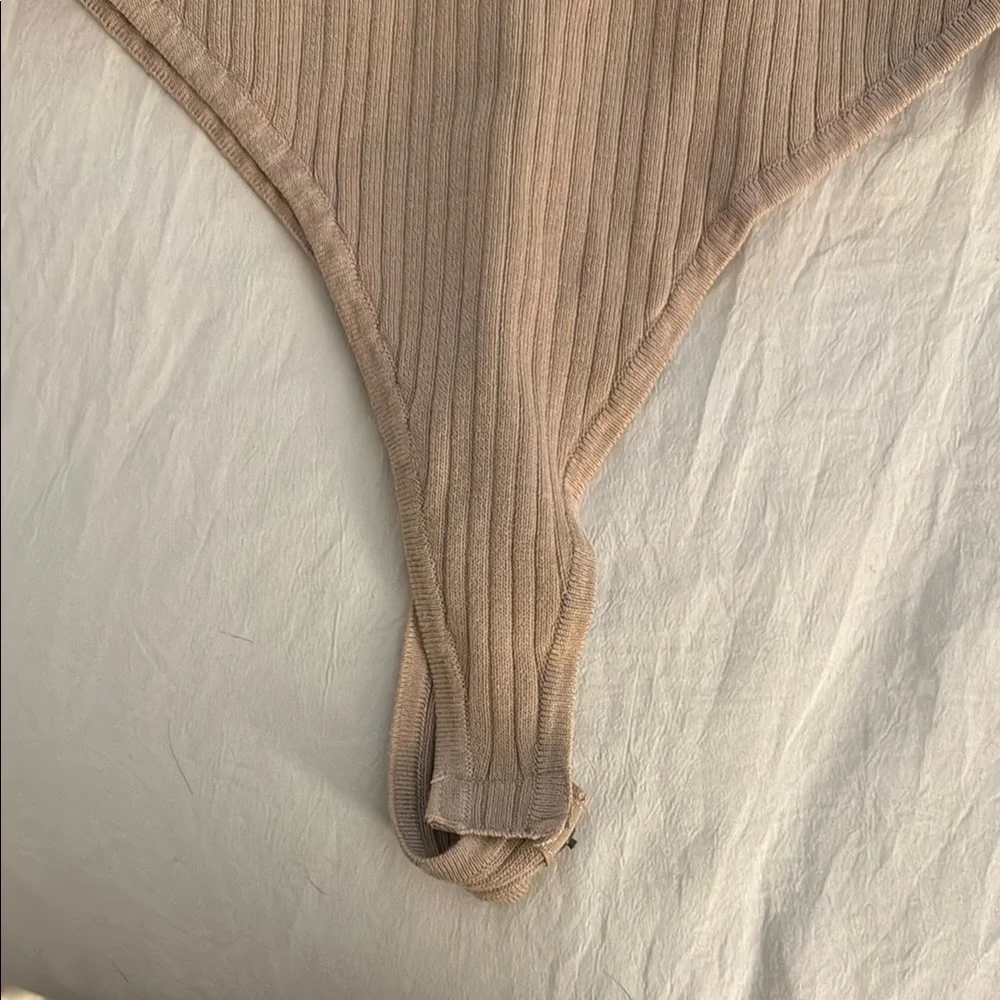 Tan Ribbed Turtleneck Bodysuit nwot from southern alternative boutique - Picture 2 of 5
